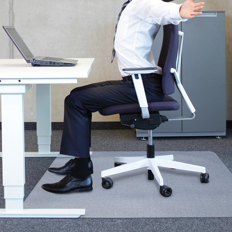 AiBOB Chair Mat for Low Pile Carpet Floors, Flat Without Curling, 36 X 48 in, Office Carpeted Floor Mats for Computer Chairs Desk - Image 2